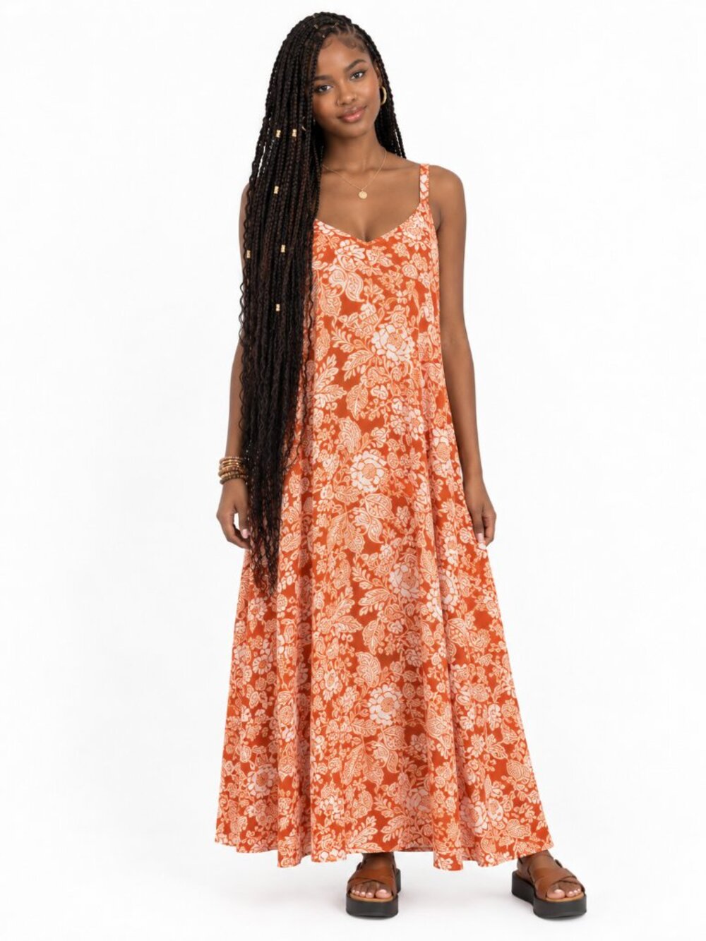 1.State Tropical Floral Maxi Dress Small Travel Vacation Summer Resort Cruise